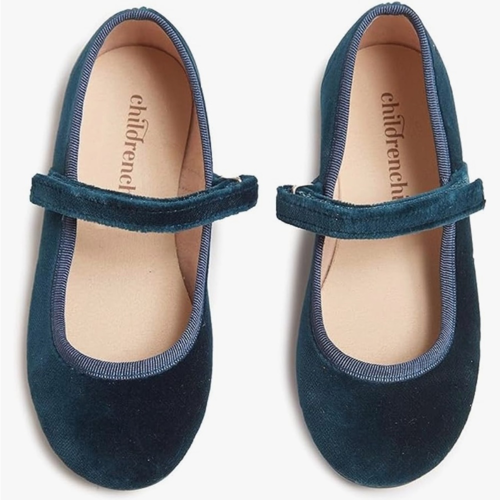 Childrenchic Maryjanes - Velvet Emerald - Size 21 (US 5)